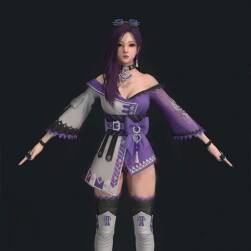 韓風(fēng)女孩 紫發(fā)美少女 次時代高精3D模型 資源百度網(wǎng)盤下載