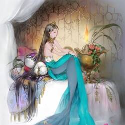 韓國畫師DADACHYO 超夢幻唯美少女CG插畫繪制視頻教程 附PSD文件和筆刷