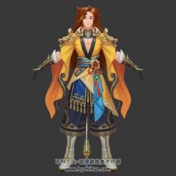 玄幻風(fēng)古裝男戰(zhàn)士游戲角色3D模型小合集下載