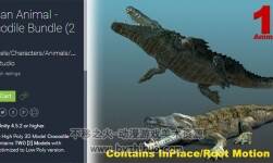 Unity3d資源 鱷魚模型 African Animal - Crocodile Bundle (2 pcs) 1.0