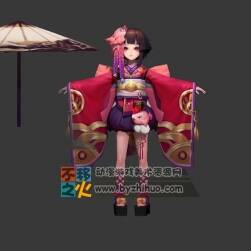 神乐 3D模型 带绑定