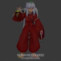 犬夜叉 男主角 3D模型 有綁定和動(dòng)作