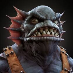3dsmax & Zbrush 蛙人半身像雕刻渲染視頻教程 附源文件