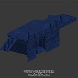 地宫走廊 3D模型 四角面max格式下载