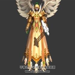 大天使 3D模型  有綁定 四邊面