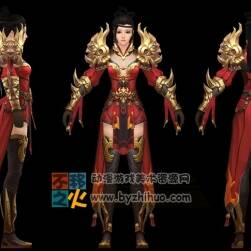 武侠女主明教时装 3D游戏角色模型
