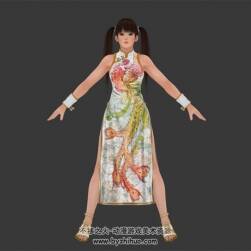 DoA5 Sarah 白旗袍 角色服裝3D模型 MAX格式 有綁定