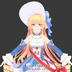 日系洛麗塔裙裝少女3DMax模型下載