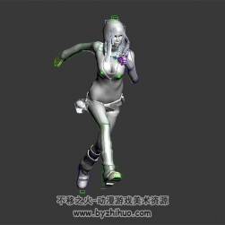鬼泣 女主角 3D模型 有綁定和奔跑動(dòng)作