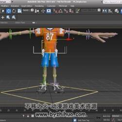 3ds Max 男孩角色设定骨骼绑定视频教程 附工程文件