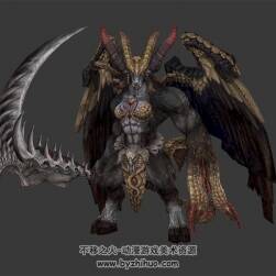 羊魔人怪物 3D模型 有綁定和全套動作