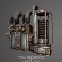 一臺 蒸汽機(jī) 3D模型