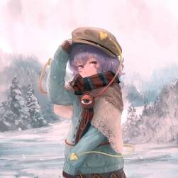 喜欢围巾的少女图集 20P