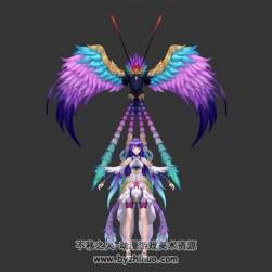 鳳凰少女 玄幻古風(fēng) 時裝外觀 四角面3D模型資源百度網(wǎng)盤下載