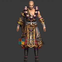 剑网三 少林寺成男 门派套 和尚模型