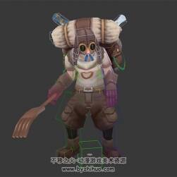 朋克尋寶者  3D模型 有綁定和動(dòng)作