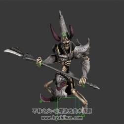 魔幻风 骷髅士兵 3D模型 有骨骼动画