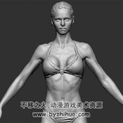 7组健美女性完整人体3D模型合辑