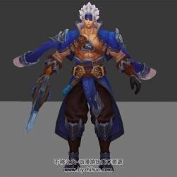 夏侯惇 王者榮耀游戲角色3dMax模型 帶綁定