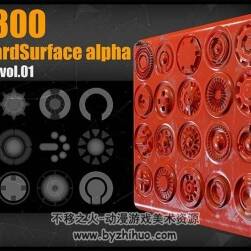 300个圆形硬表面 材质贴图 百度网盘下载 900P 19.6GB