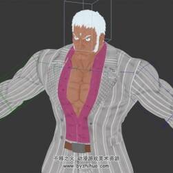 街頭霸王5角色人物尤里安urien3DMax高精模型帶綁定四邊面下載