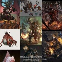 怪物類CG原畫概設(shè)參考圖包 1024P