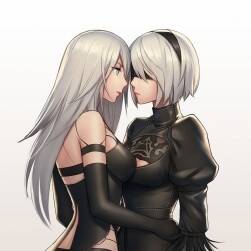 尼尔 机械纪元的2B小姐姐插画壁纸+截图 3212P
