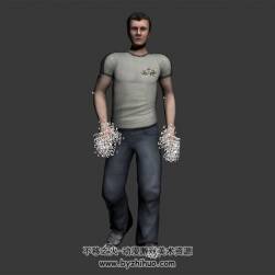 現(xiàn)代路人 NPC 3D模型 有綁定和動作