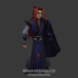 卡通古代紅發(fā)男 3D模型 有綁定和動(dòng)作