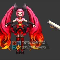 安其拉 少女 萝莉 魔法 法师 模型
