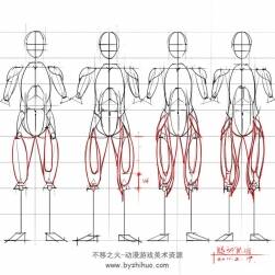 人體骨骼姿勢(shì) 繪畫解剖草圖 肌肉骨骼參考資料素材