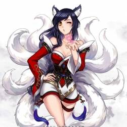 ahri英雄聯(lián)盟阿貍可愛同人壁紙插畫圖包分享 346P