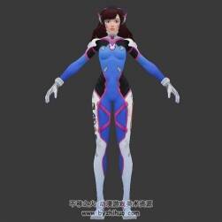 守望先鋒D.VA 3DMax模型帶綁定下載