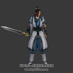 劍三 純陽道士NPC 3D模型 有綁定和動作