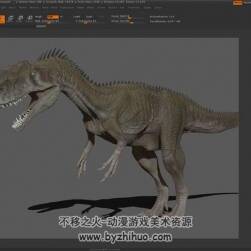 ZBrush雕刻視頻教程  恐龍造型建模視頻教學