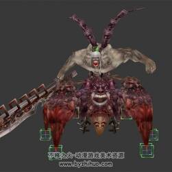 蜘蛛腿的大怪物 3D模型 有綁定和跳躍的動作