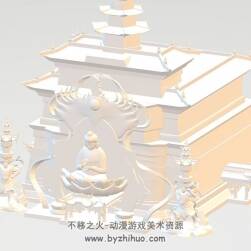 仙俠類 宮殿神廟 3D模型