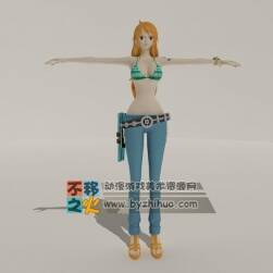 女海贼 美女 娜美T-pose模型