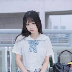 喵糖映畫白絲格子裙