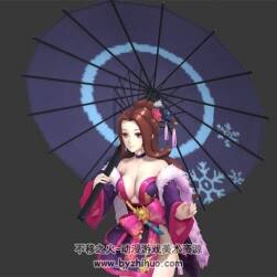 和風撐傘女孩Max模型 含動作
