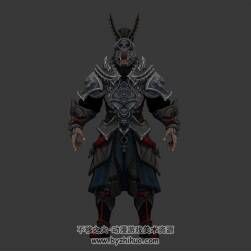 三國風古裝鎧甲將士3DMax模型下載 帶綁定