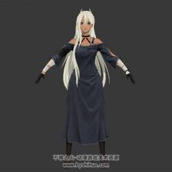 嗜血代碼 Queen游戲角色少女3DMax FBX模型分享下載