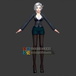 短发 女职员 西装 黑丝 模型