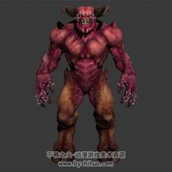 次世代 牛頭牛蹄怪物BOSS 3D模型高模