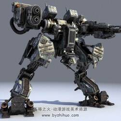 战地机械机甲机器人3D模型下载 格式Max OBJ 3DS