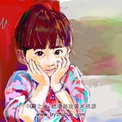 手繪板練習(xí)插畫~ 小云~小葡萄