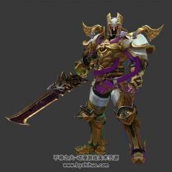 金甲戰(zhàn)士重劍攻擊動作3DMax模型帶綁定下載