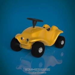 Toy Car小黃兒童玩具車3D模型四邊面分享 多種格式下載