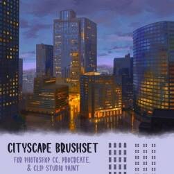 漫画大神专用--城市建筑专用画集PS插画笔刷 百度网盘