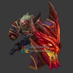 英雄联盟LOL 弗雷尔卓德之心 布隆 屠龙勇士 带动作3D模型